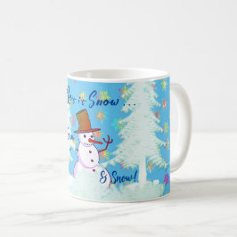 Taza De Café 11 Oz. de Coffee Divertido Snowman Hot Drink Latte