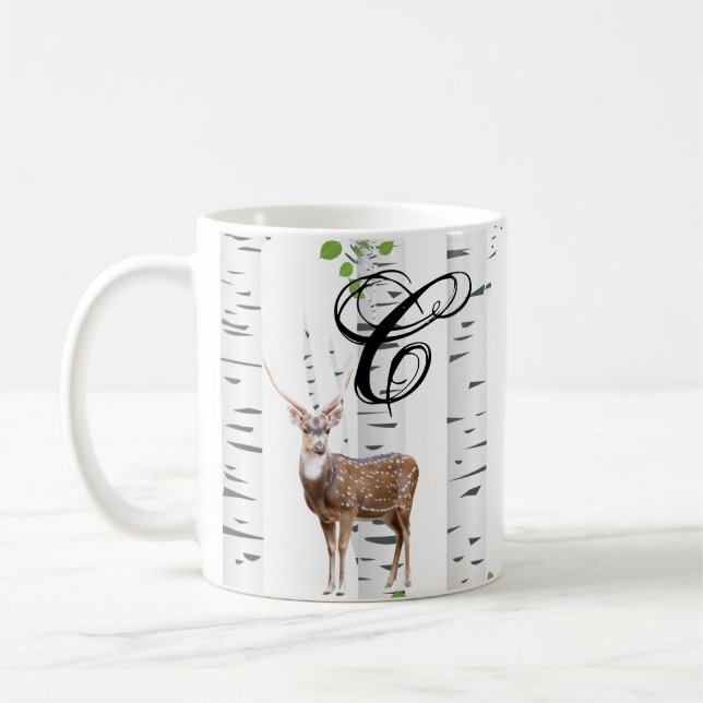 Taza De Café 11 Oz. de Coffee Mug Deer Doe Buck Woodland Huning (Izquierda)