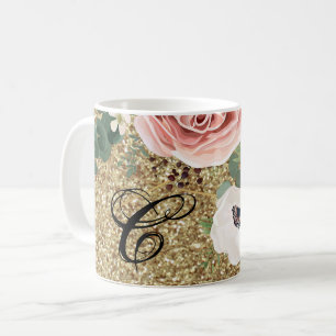 Taza De Café 11 Oz. de Coffee Mug Geometric Garden Rosa Glitt d