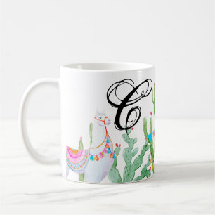 Taza De Café 11 Oz. de Desierto de Coffee Mug Boho Llama Cacti