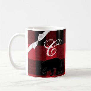 Taza De Café 11 Oz. de Oso negro de yegua de yeso rojo de café