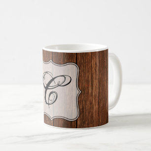 Taza De Café 11 Oz. de Rústica del país de la madera de café Mu
