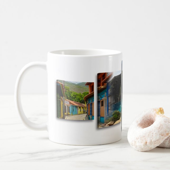 Taza De Café 11 Oz Mug Gift for Those Who Love Venezuela (Con donut)