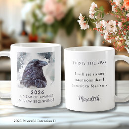 Taza De Café 11. Raven 2026 Year of Change Powerful Intention