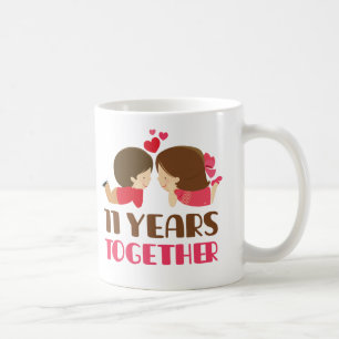 Taza De Café 11mo Regalo del aniversario para ella