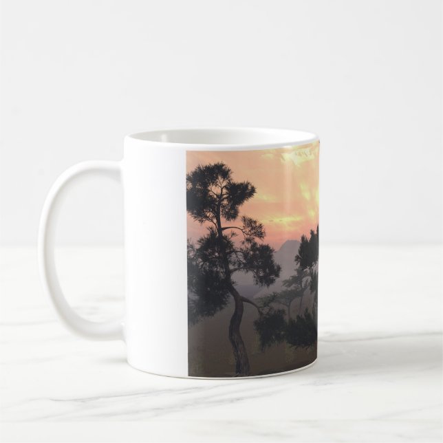 Taza De Café 11oz mug with "Lazing on the Savanna" image (Izquierda)