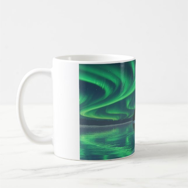 Taza De Café 11oz mug with "Winter Lights (2025)" image (Izquierda)