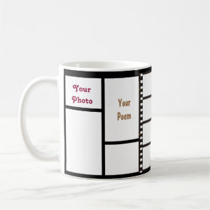 Taza De Café 11oz rejilla de encargo 4 sus fotos y mensajes