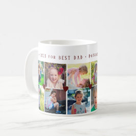Taza De Café 12 collage de fotos LOVE for BEST DAD burgundy scr