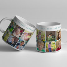 12 collage de fotos LOVE for BEST GRANDMA sage gre