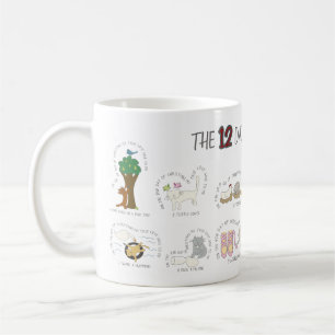 Taza De Café 12 días divertidos de gatos del navidad de Catmas