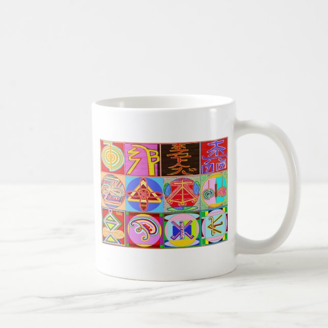 Taza De Café 12 diseños de la cura de Reiki n Karuna Reiki (Derecha)