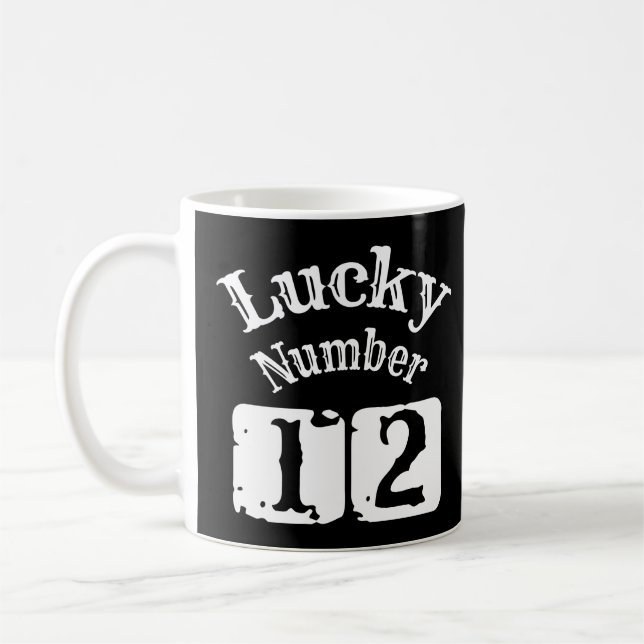 Taza De Café 12 - Lucky Número 12 Luck (Izquierda)