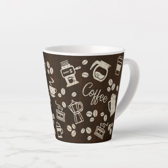 Taza de café - 12 oz. Latte (Ángulo derecho)