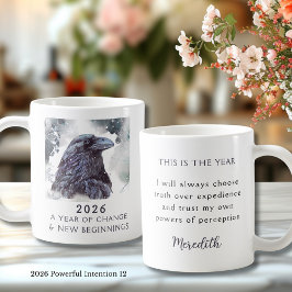 Taza De Café 12. Raven 2026 Year of Change Powerful Intention