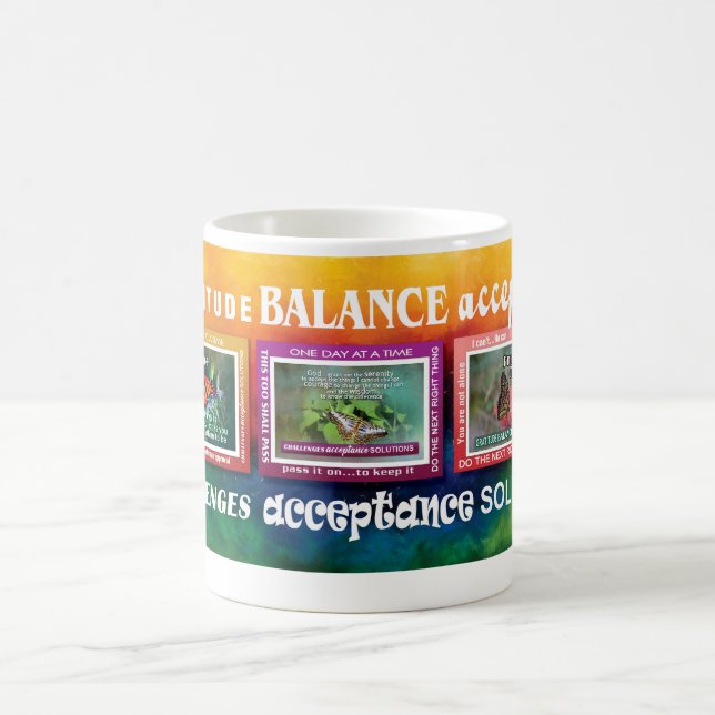 Taza De Café 12 step recovery slogans coffee mug 26aa (Centro)