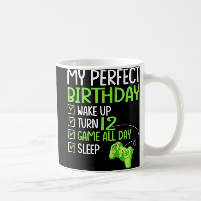 Taza De Café 12th Perfect Birthday Boys Gaming 12 Years Old Gif (Derecha)