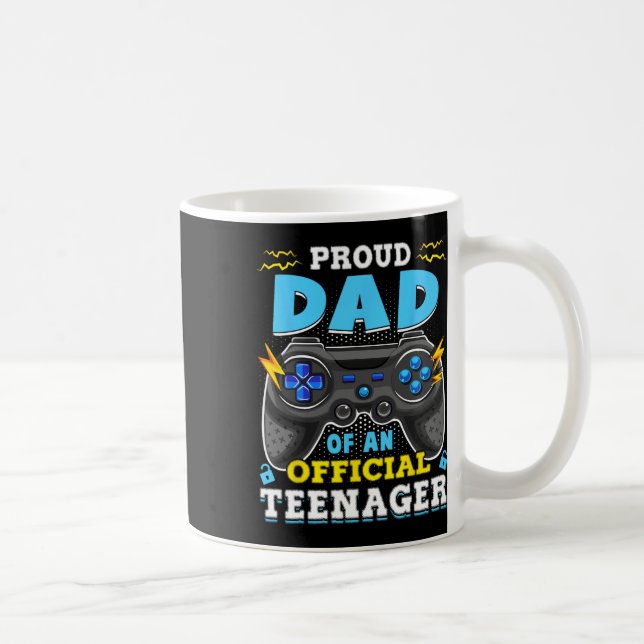 Taza De Café 13.º cumpleaños Orgulloso papá oficial adolescente (Derecha)