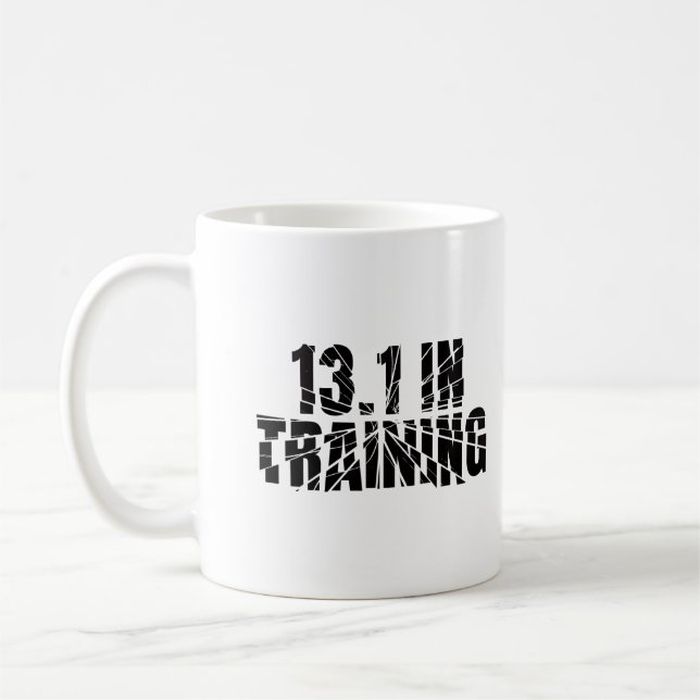 Taza De Café 13.1 En Entrenamiento Media Marathon Runner Vidrio (Izquierda)