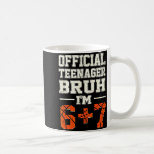 Taza De Café 13 adolescente bruh cumplo 6+7 tema de baloncesto