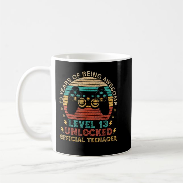 Taza De Café 13 Aniversario 13 años de edad 13 Funcionarios des (Izquierda)