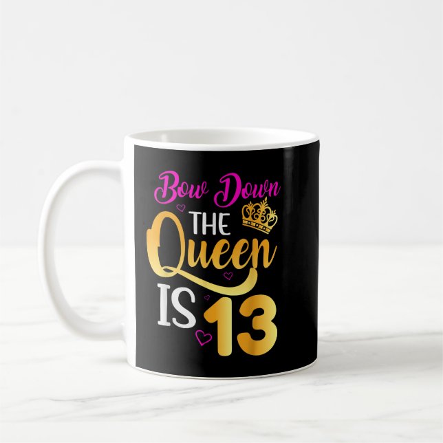 Taza De Café 13 años Chicas de cumpleaños 13 años Bir oficial a (Izquierda)