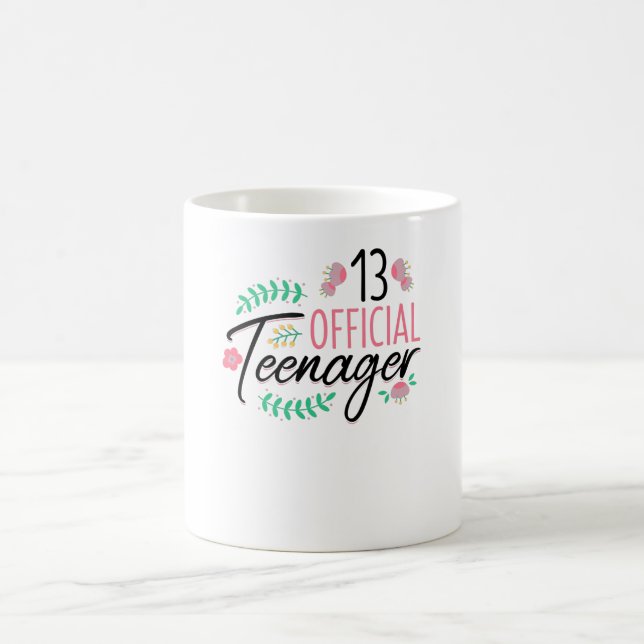 Taza De Café 13 Regalo de cumpleaños de Chicas adolescentes ofi (Centro)