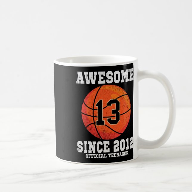 Taza De Café 13th Birthday Sketll Fan 13 Years Old Official Tee (Derecha)