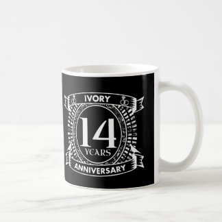 Taza De Café 14.º aniversario boda de IVORY