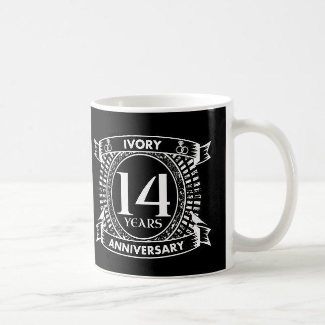 Taza De Café 14.º aniversario boda de IVORY (Derecha)