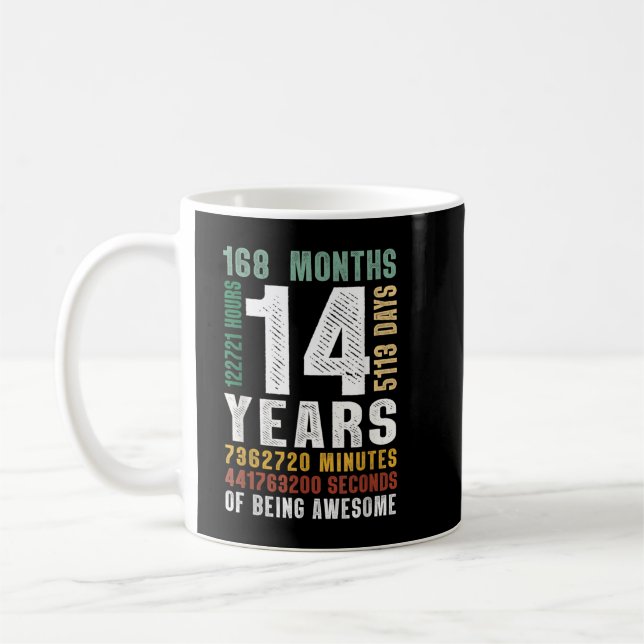 Taza De Café 14 Años De Ser Increíble Un Regalo De Cumpleaños P (Izquierda)