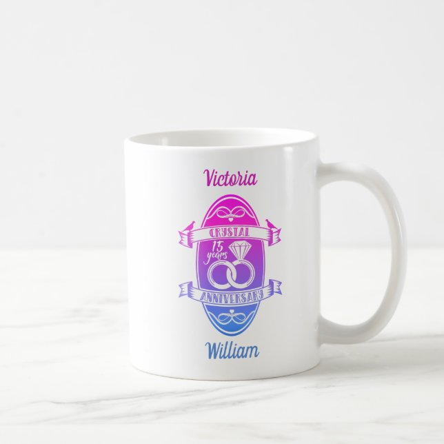 Taza De Café 15º aniversario de los tradicionales bodas de cris (Derecha)
