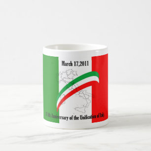 Taza De Café 150° aniversario de la unificación de Italia