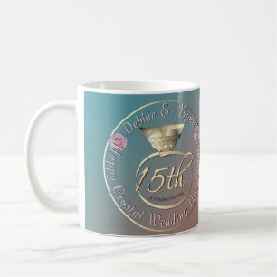 Taza De Café 15° aniversario de Crystal Boda