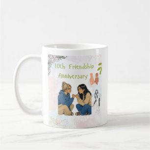 Taza De Café 15 Años de Amistad y Contando Mejores Amigos