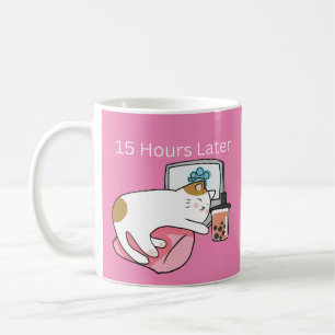 Taza De Café 15 horas después Lazy Cat Coffee Mug