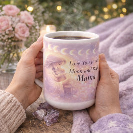 Taza De Café 15oz Celestial Mama Mug, Moon Phase Mom Gift