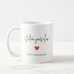 Taza De Café 16º Aniversario – Dieciséis Años de Nosotros
