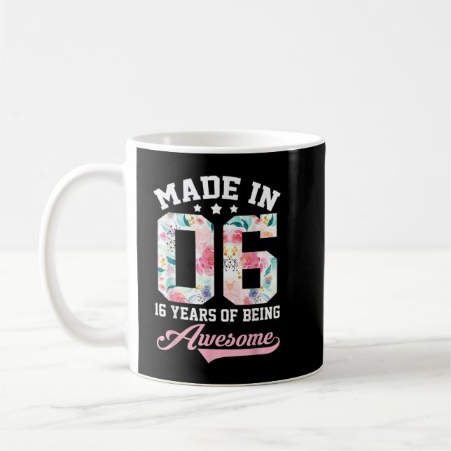 Taza De Café 16.º regalo de Chica por cumpleaños para Chicas ad (Izquierda)