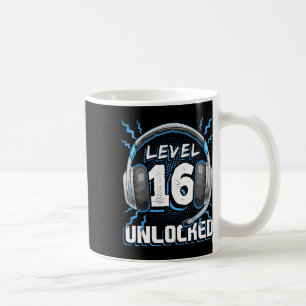 Taza De Café 16 Videojuego desbloqueado 16 cumpleaños Pc Gaming