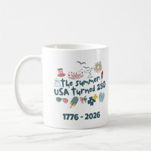 Taza De Café 1776 - 2026 Retro 250 Aniversario 4 De Julio