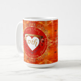 Taza De Café 17.º Aniversario Boda Carnelian