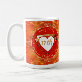 Taza De Café 17.º Aniversario Boda Carnelian