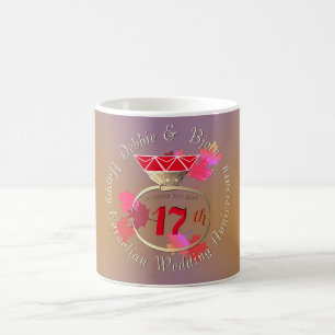 Taza De Café 17.º Aniversario Boda Carnelian Ring