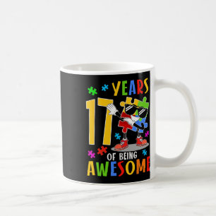 Taza De Café 17 Años De Ser Increíble Cumpleaños Dabbing Autism