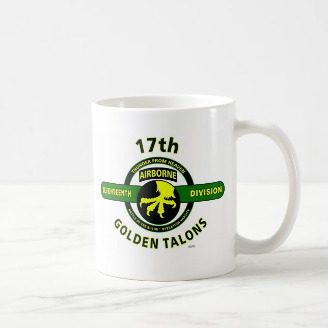 Taza De Café 17mo DIVISIÓN AEROTRANSPORTADA "TRUENO Del CIELO " (Derecha)