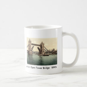 Taza De Café 1890's abiertos del puente de la torre de Londres