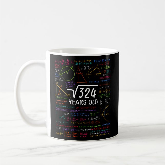 Taza De Café 18.ª Raíz Cuadrada 324 18 Años (Izquierda)