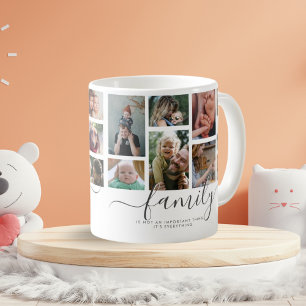 Taza De Café 18 Colaje de Fotos Familia Linda Amor Recuerdo