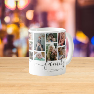 Taza De Café 18 Collage de fotos Cute de memoria de amor famili